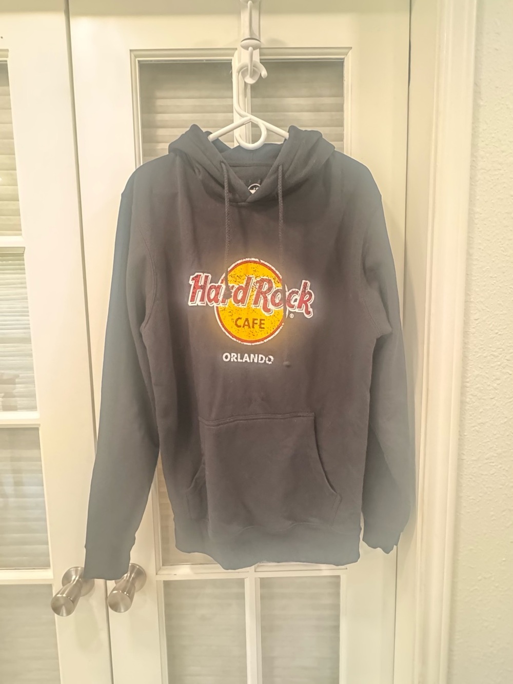 Hard Rock Cafe Orlando Hoodie - Charcoal with Yellow Logo